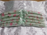 Satin Coat Hangers Pack 5 Floral 1